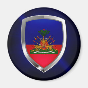 Íman Emblema Metálico do Haiti