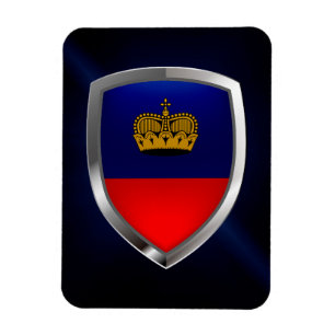 Íman Emblema Metálico do Liechtenstein
