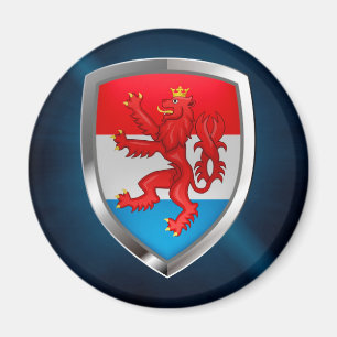 Íman Emblema Metálico do Luxemburgo