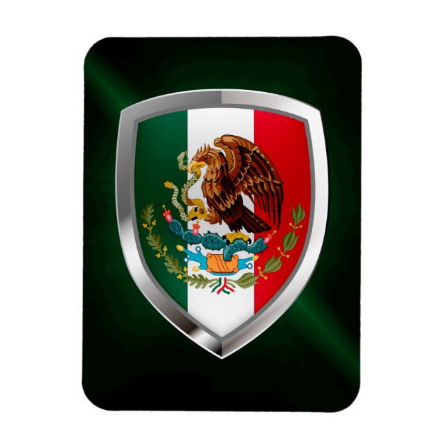 Íman Emblema Metálico do México (Vertical)