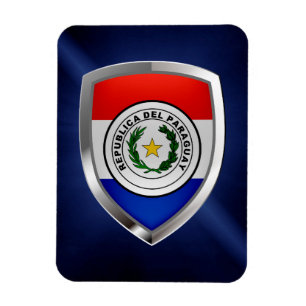 Íman Emblema Metálico do Paraguai