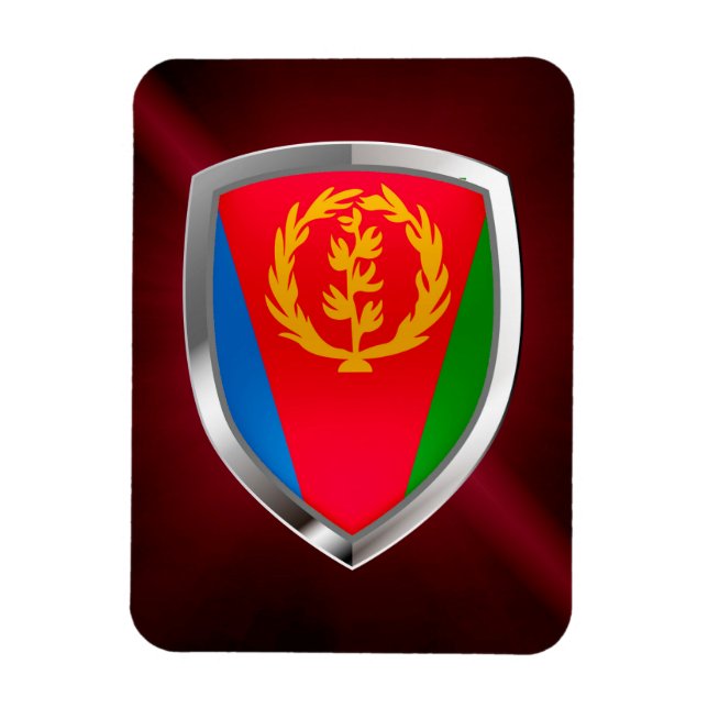 Íman Emblema Metálico Eritreia (Vertical)