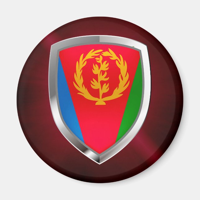 Íman Emblema Metálico Eritreia (Frente)