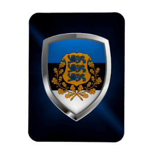 Íman Emblema Metálico Estônia