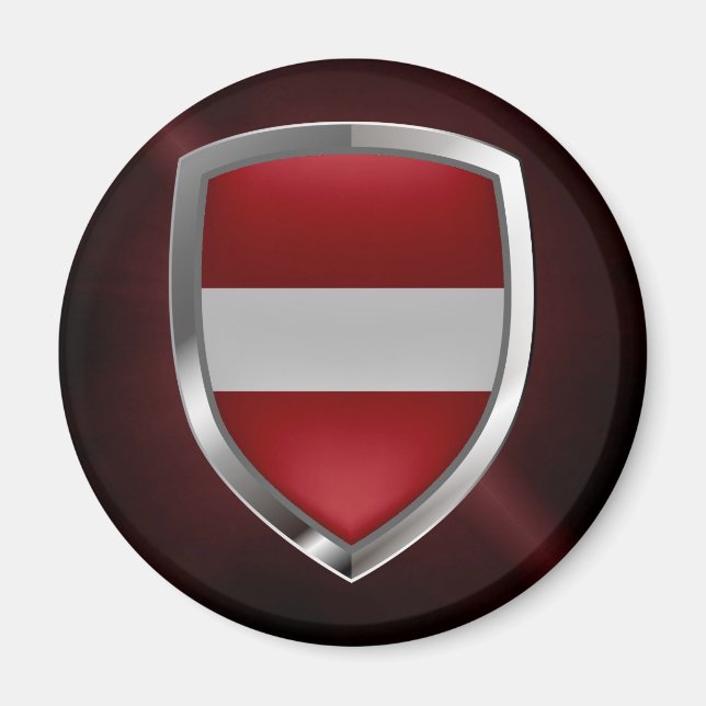 Íman Emblema Metálico Letão (Frente)