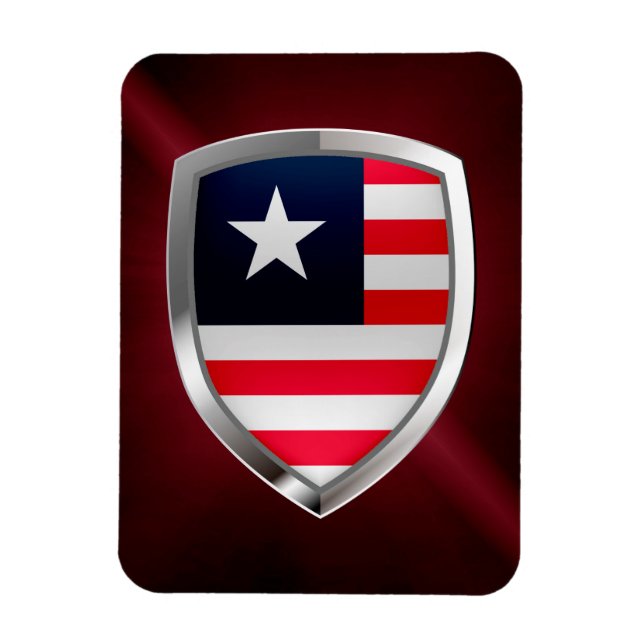 Íman Emblema Metálico Libéria (Vertical)