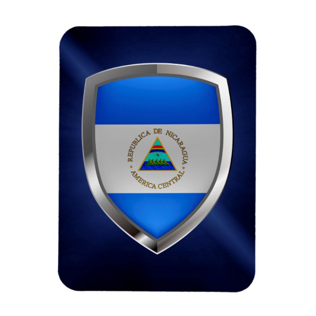 Íman Emblema Metálico Nicarágua (Vertical)