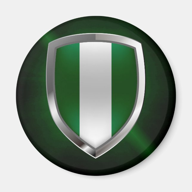 Íman Emblema Metálico Nigéria (Frente)