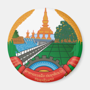 ÍMAN EMBLEMA NACIONAL DO LAO - CRACHÁ DO LAO