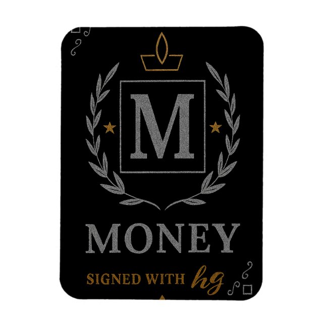 Íman "Emblema Real NMKY – Design de Crista com Monogram (Vertical)