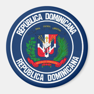 Íman Emblema redondo da República Dominicana