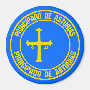 Íman Emblema redondo das Astúrias