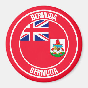 Íman Emblema Redondo das Bermudas