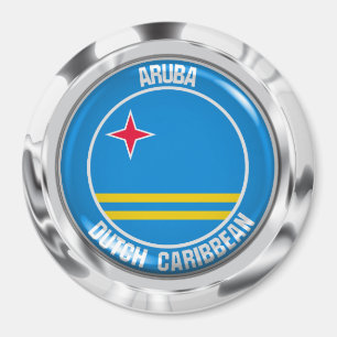 Íman Emblema redondo de Aruba