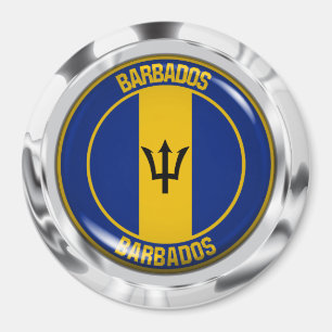 Íman Emblema redondo de Barbados