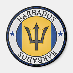 Íman Emblema redondo de Barbados