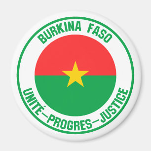 Íman Emblema redondo de Burkina Faso