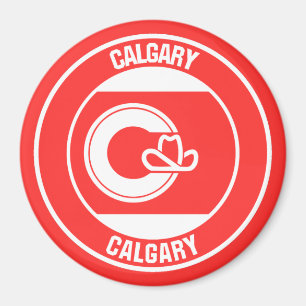 Íman Emblema redondo de Calgary Colômbia