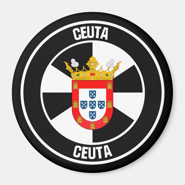 Íman Emblema Redondo de Ceuta (Frente)