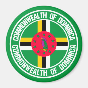 Íman Emblema redondo de Dominica