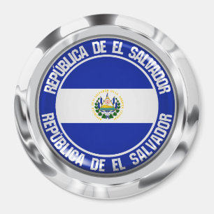 Íman Emblema redondo de El Salvador