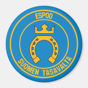 Íman Emblema redondo de Espoo