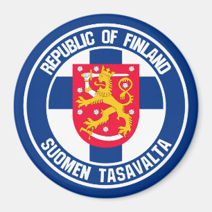 Íman Emblema redondo de Finlandia