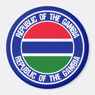 Íman Emblema redondo de Gambia