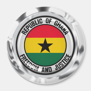 Íman Emblema redondo de Ghana