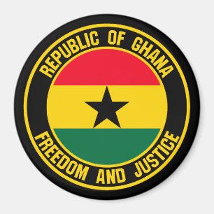 Íman Emblema redondo de Ghana