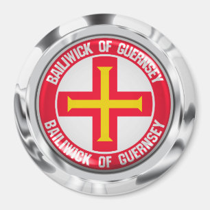 Íman Emblema Redondo de Guernsey