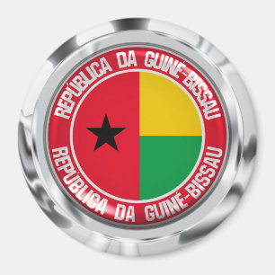 Íman Emblema redondo de Guiné-Bissau