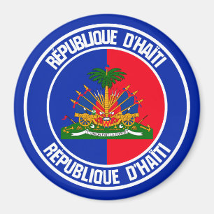 Íman Emblema redondo de Haiti