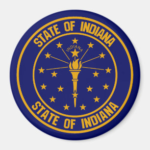 Íman Emblema redondo de Indiana