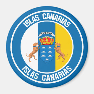 Íman Emblema redondo de Islas Canarias