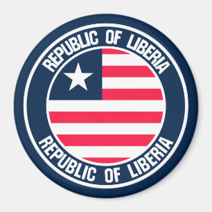 Íman Emblema redondo de Liberia