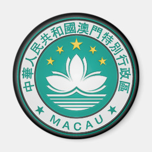 Íman Emblema redondo de Macau