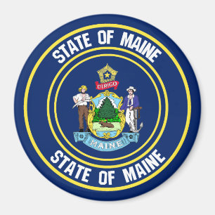 Íman Emblema redondo de Maine