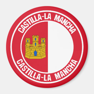 Íman Emblema redondo de Mancha do Castilla-La