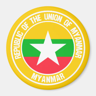 Íman Emblema Redondo de Myanmar