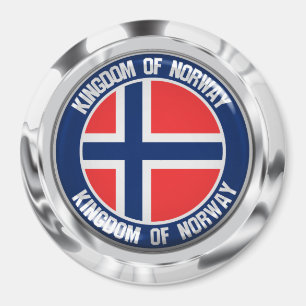 Íman Emblema redondo de Noruega