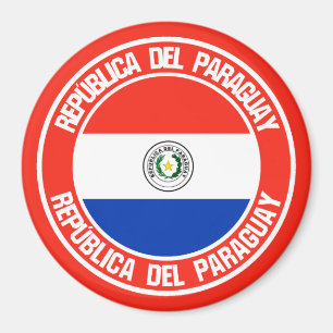 Íman Emblema redondo de Paraguai