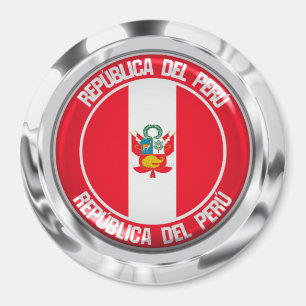 Íman Emblema redondo de Peru
