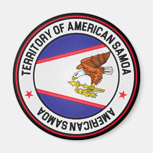 Íman Emblema redondo de Samoa Americanas