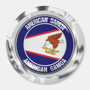 Íman Emblema redondo de Samoa Americanas