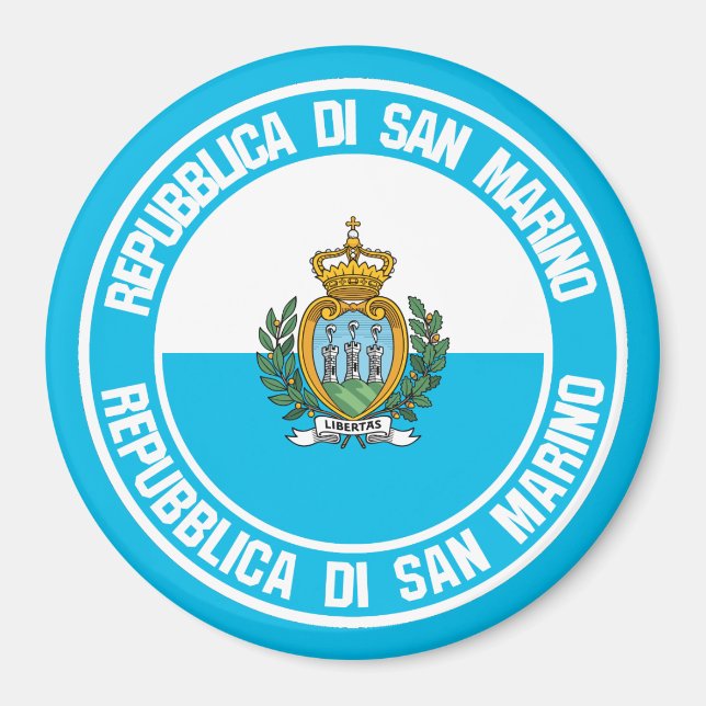 Íman Emblema redondo de San Marino (Frente)