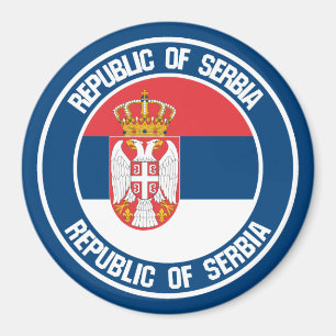 Íman Emblema redondo de Serbia