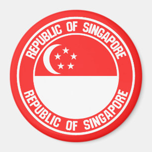 Íman Emblema redondo de Singapore