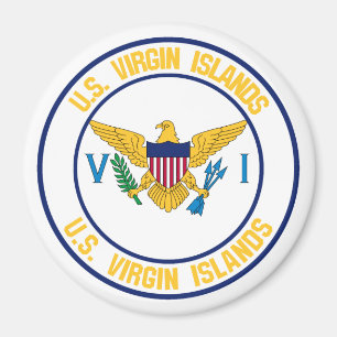 Íman Emblema redondo de United States Virgin Islands