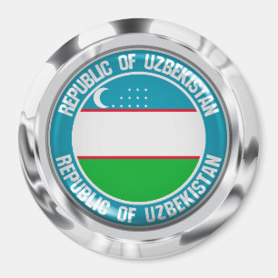 Íman Emblema redondo de Uzbekistan